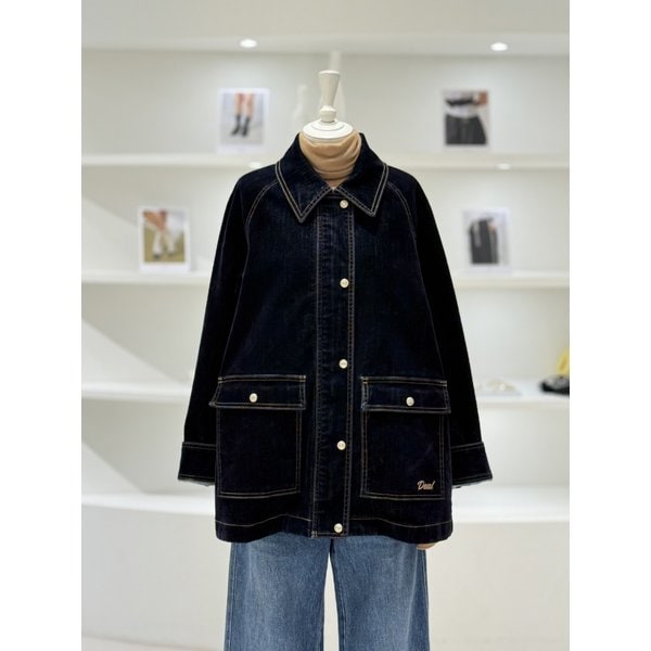 [여주점] 여성 벨벳 데님 자켓 (L254PSJ435)