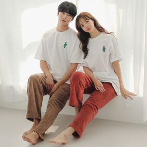 보보 융털 수면바지 남녀공용 커플 겨울잠옷 파자마팬츠 5colors_P376225948