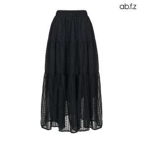 밴딩 자수 디테일 플레어 스커트 (AFZ2MS31A)