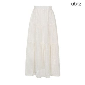 밴딩 자수 디테일 플레어 스커트 (AFZ2MS31A)