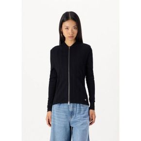 4992941 Calvin Klein VARIEGATED ZIPPED - Cardigan black