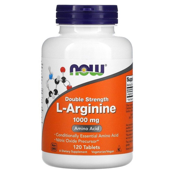 L-아르기닌 더블 스트렝스 1000mg 120타블렛 엘아르기닌