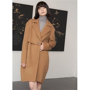 WAIST CUT SINGLE BUTTON PENCIL COAT IN WOOL[A]