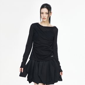송지오 어시메트릭 모크넥 롱슬리브_WI2TS210BK