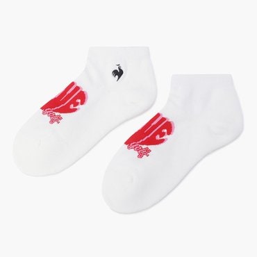 르꼬끄골프 25년  S/S  NEW 여성 그래픽자카드 앵클 삭스 / white GQ122LSO11