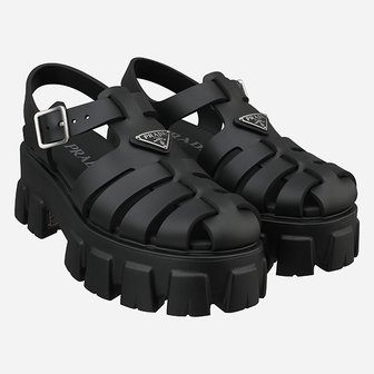 프라다(병행) [시흥점] [프라다]5F 1X853M 3LKK F0002 여성 로고 폼 러버 샌들 블랙