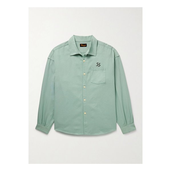 팔머 컨버터블 칼라 자수 코튼 트윌 셔츠 46376663162937904