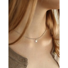 silver starry star necklace