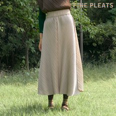 [FINE PLEATS] 피네 플리츠 페어리 롱 스커트 오트밀