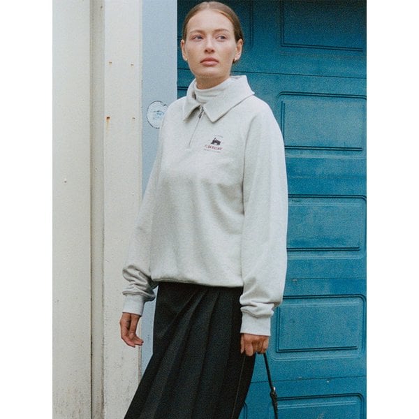 [리퍼브] DUR COLLAR ZIP UP SWEAT SHIRT  [OATMEAL]