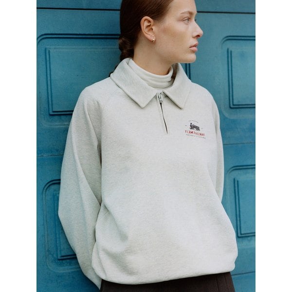 [리퍼브] DUR COLLAR ZIP UP SWEAT SHIRT  [OATMEAL]