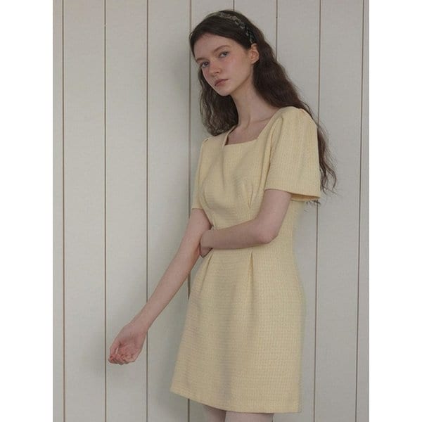 세이포 트위드 핀턱 원피스