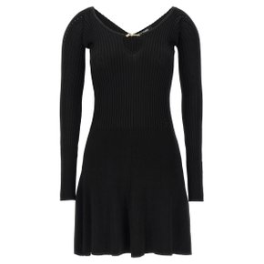 Long sleeve dress 24E241KN3562358990 Black