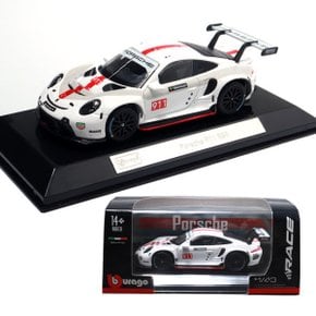 브라고 1:43 포르쉐 미니카 911 RSR 자동차피규어 레이싱 다이캐스트