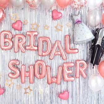 파티팡 BRIDAL SHOWER 브라이덜샤워 풍선장식 홈파티세트 [심플리 로즈골드]