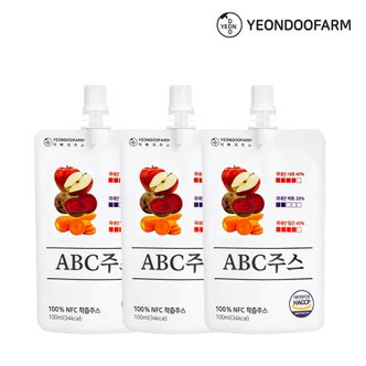 연두팜 돌려따는) NFC 착즙 국내산 ABC주스 100ml 낱개