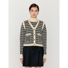 VITA Gingham Check Knit Vest - Black/Ivory