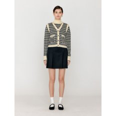 VITA Gingham Check Knit Vest - Black/Ivory