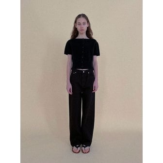 스튜디오 솔트 [SALT Label] BASIC STRAIGHT BLACK JEAN