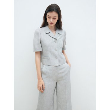JJ지고트 자수 포켓 카라넥 크롭 자켓 GR5A0JK531