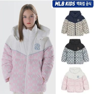 MLB키즈 (신세계강남 단독)24FW모노티브 배색 DTP 구스 숏다운 (3color) 7ADJMT146