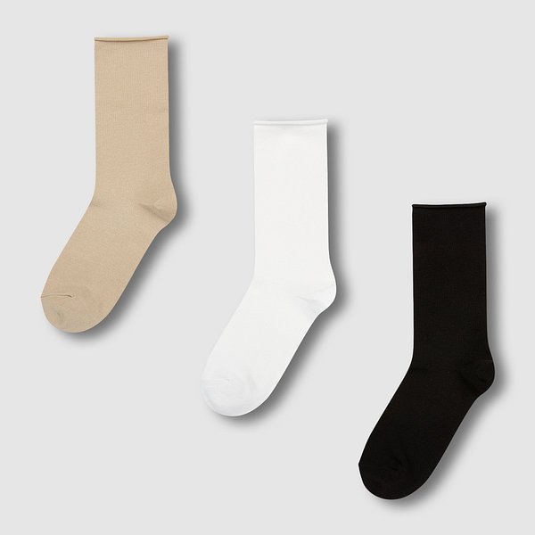 여 모달 롤 장목 양말 3족 J146903401011