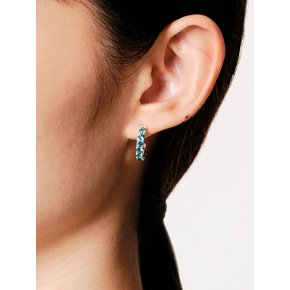 3MM GREEN 테니스 귀걸이
