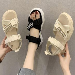 여성 6cm 발편한 쿠션 플랫폼 스트랩샌들 샌달_P351562062