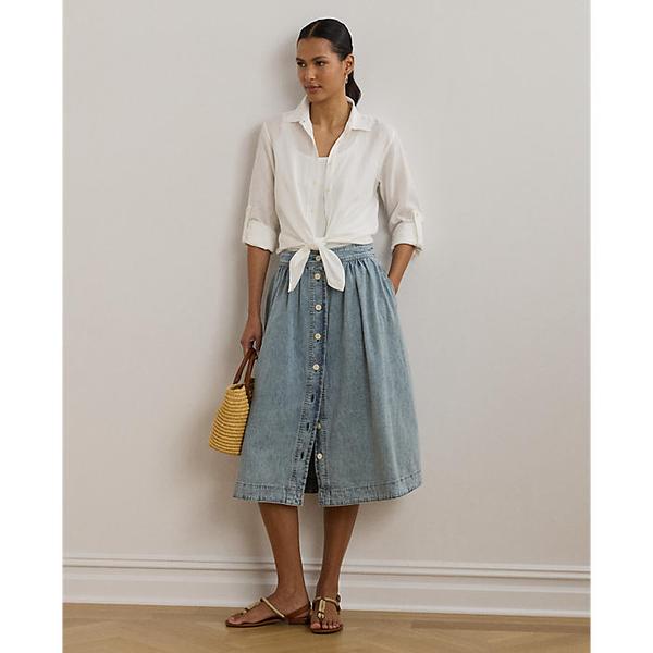 버튼 프런트 데님 스커트(WMLRSKTS6H20262400)