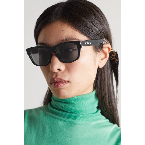 스퀘어 프레임 아세테이트 선글라스 블랙 1647597302155434