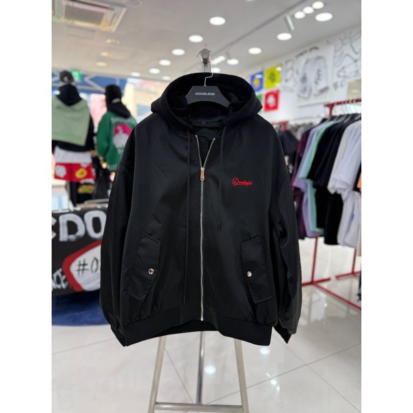 [여주점] 로고래터링후드점퍼 블랙JHZZ63203