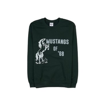 와일드동키 [와일드 동키] 무스탕 코튼 맨투맨 FR MUSTANGS FOREST GREEN