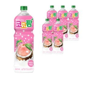 해태htb 코코팜 피치핑크 복숭아, 1.5L, 6개