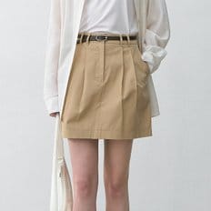 [25S/S](택가:79,000원)에센셜 코튼 턱 미니 스커트(SK-5031)