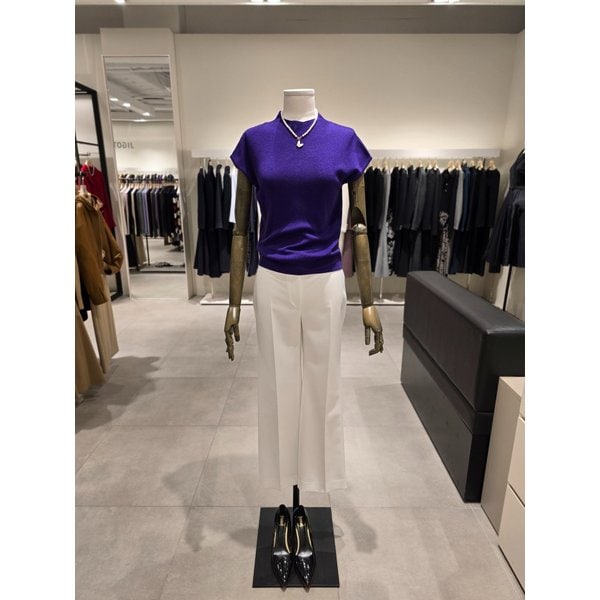 [파주점] 세트 캡 슬리브 니트 + 슬림 일자 크롭 팬츠 JS3B1PO531,JS3B0SL341