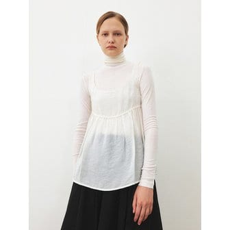 모한 TFF SHEER SHIRRING TOP_2COLORS