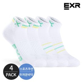여성 스포츠 쿠션 배색라인 발목양말 4P MX_P404541600