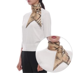 [부산점] 26SS 여성 체크 실크 스카프 (8119960 SAND 26S)