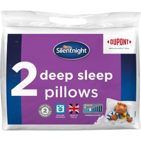 영국 사일런나잇 베개 Silentnight Deep Sleep Deluxe Pillows 2 Pack with Dupont  of Soft Med