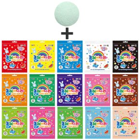 50g 클레이나라 낱색 15가지 색상 (실링백) + 볼클레이 10g 흰색 - 컬러점토 리필 클레점토 찰흙 점토놀이