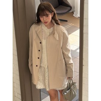 폴뉴아 MILO HALF TRENCH COAT [LIGHT BEIGE]
