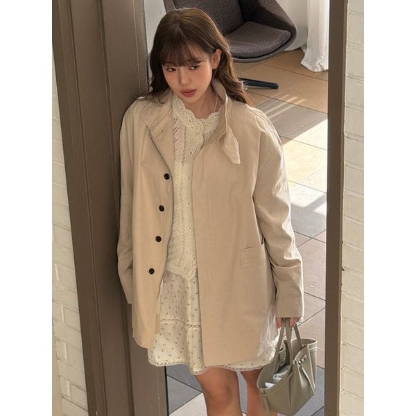 MILO HALF TRENCH COAT [LIGHT BEIGE]