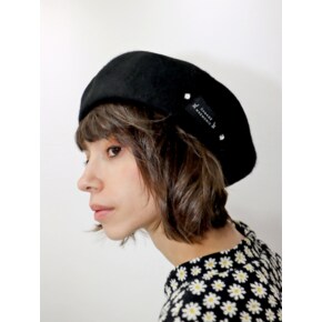 블랙 비즈 베레모_ Black Beads Beret