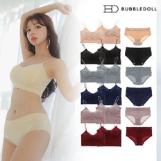 디바 무봉제 브라탑 팬티 3종 세트 (브라탑2+팬티1) 6colors