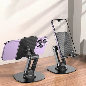 360도회전 핸드폰 거치대 탁상용 높이조절 휴대용 접이식 휴대폰거치대 ODM-PHONEHD2