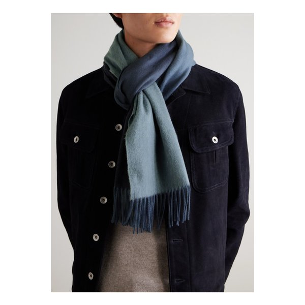 존스톤스 오브 엘긴 프린지 옹브레 캐시미어 스카프 46376663162948216