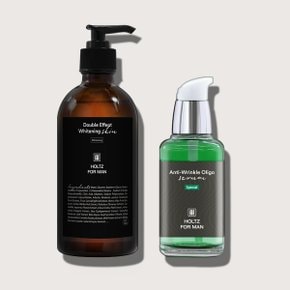 남성 남자 미백 스킨 토너 300ml 피토 올리고 세럼 에센스 60ml 2종 세트 주름개선 탄력 기능성