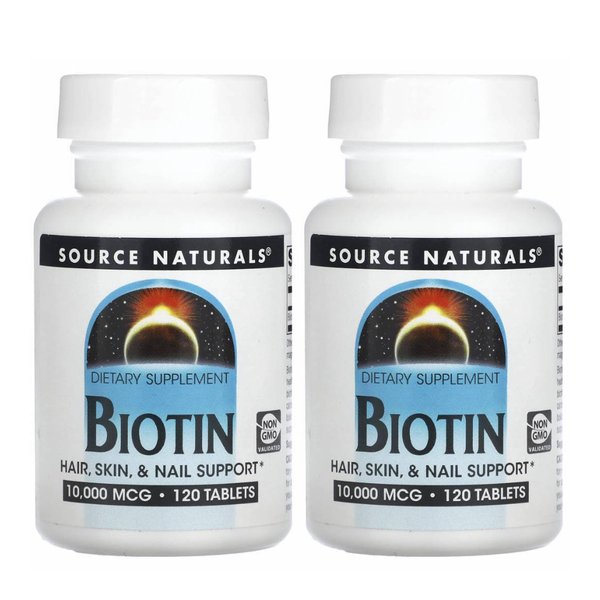 소스내츄럴 바이오틴 Biotin 10000mcg 120정 2개