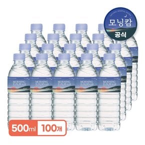 모닝캄 생수 유라벨 500ml x 100병 먹는샘물_20개입x5팩