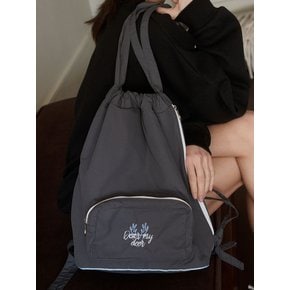 방수) Nylon Backpack_ Grey